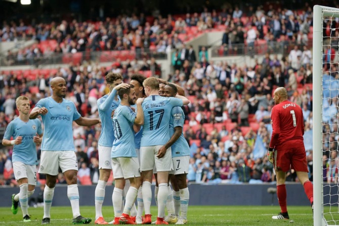 Man City Rout Watford In FA Cup Final To Complete Domestic Treble
