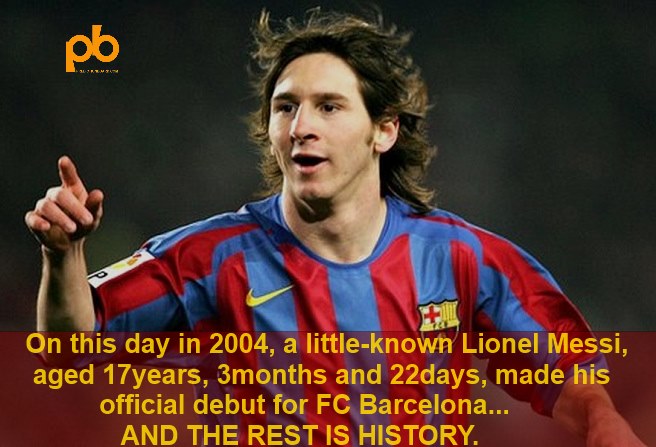 On This Day In 2004: Messi makes Barcelona debut.