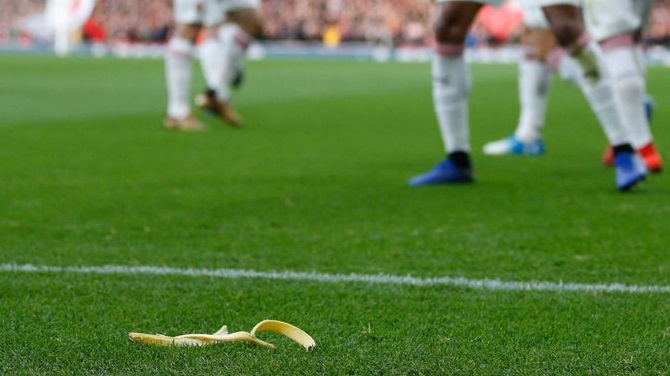 Tottenham Fan Arrested For Throwing Banana Skin At Aubameyang