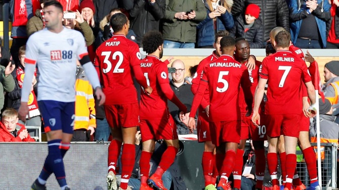 Liverpool Reclaim Top Spot With Bournemouth Thrashing