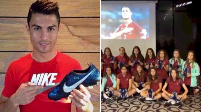 Ronaldo Motivates Portugal U-17 Women’s Team With New Boots And Inspirational Letter