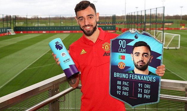 Bruno Fernandes Wins EPL Player Of The Month For February