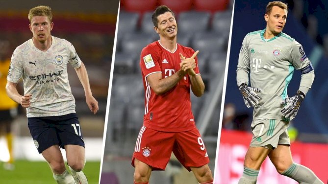 Lewandowski, Neuer And De Bruyne Shortlisted For UEFA Men’s Player Of The Year Award