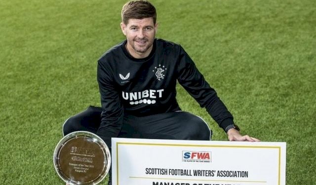 Gerrard Wins Scottish Football Writers’ Association Manager Of The Year