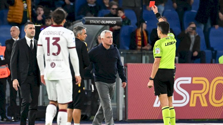 Mourinho Admits He Deserved Red Card In Roma's Draw With Torino